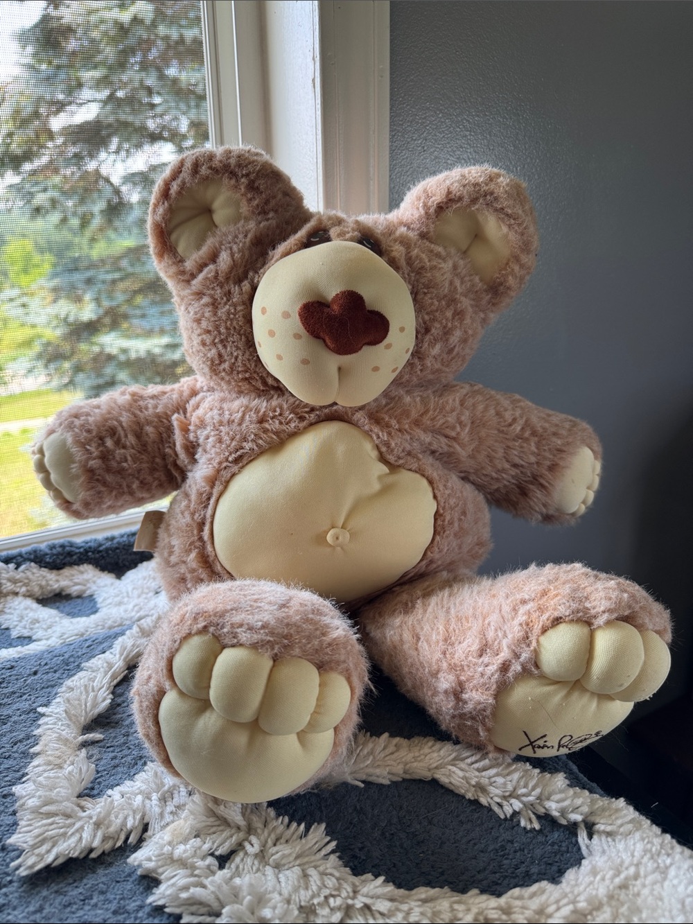 Plush Tan Teddy Bear Decorative Stuffed Animal